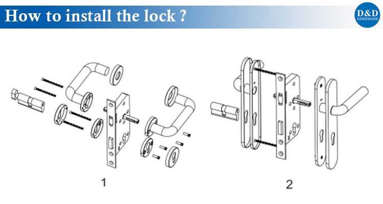 door lock parts names diagram
