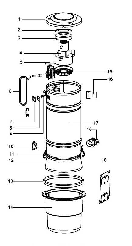 electrolux central vacuum parts diagram