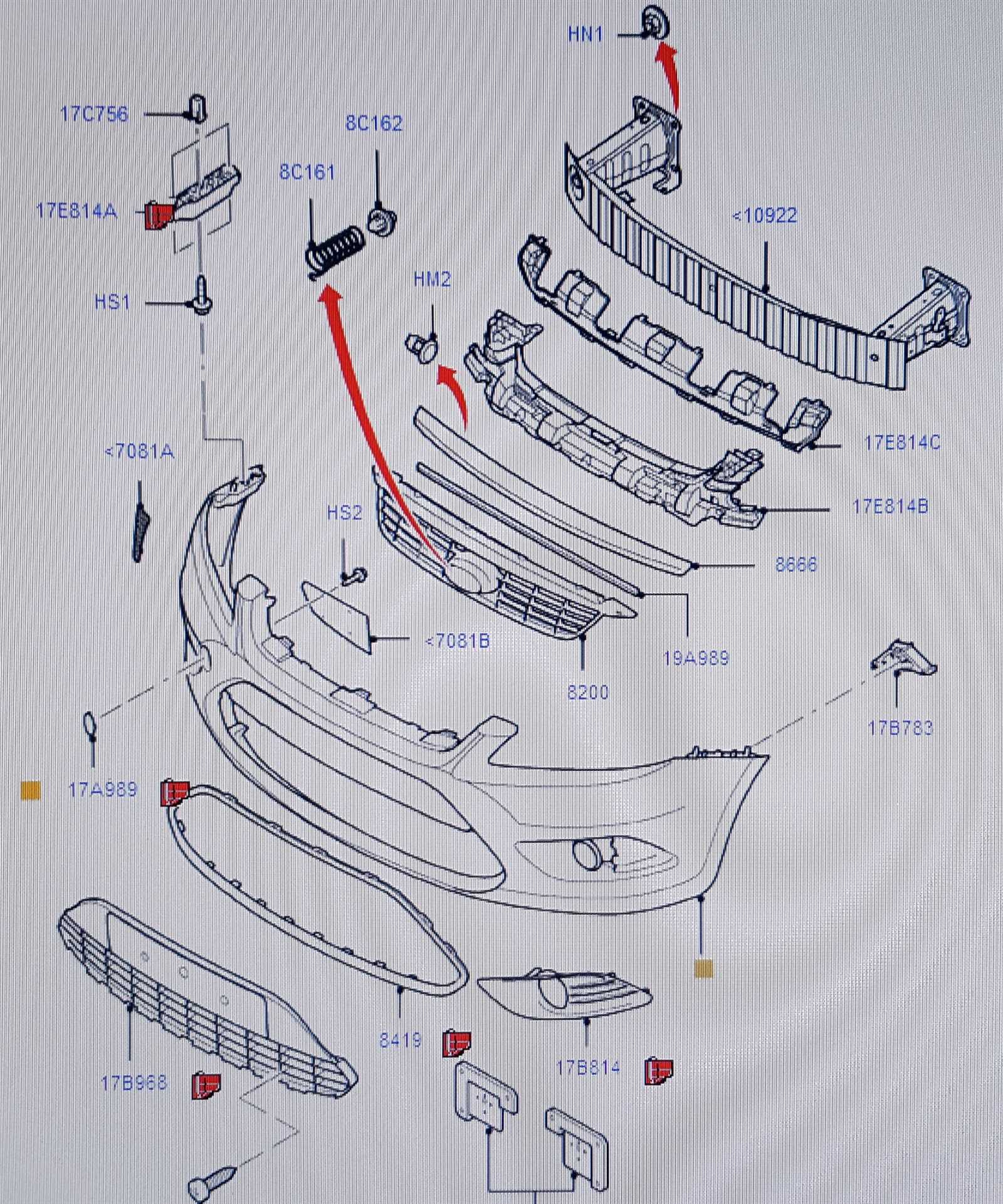 ford front end parts diagram
