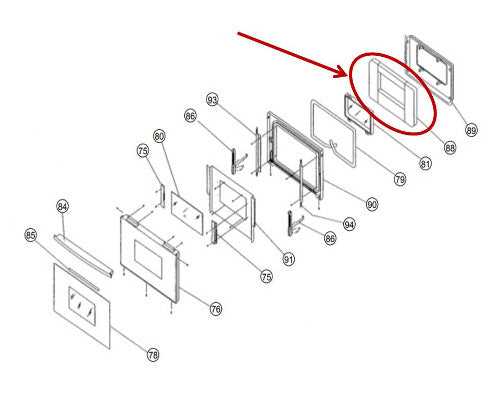 frigidaire oven door parts diagram