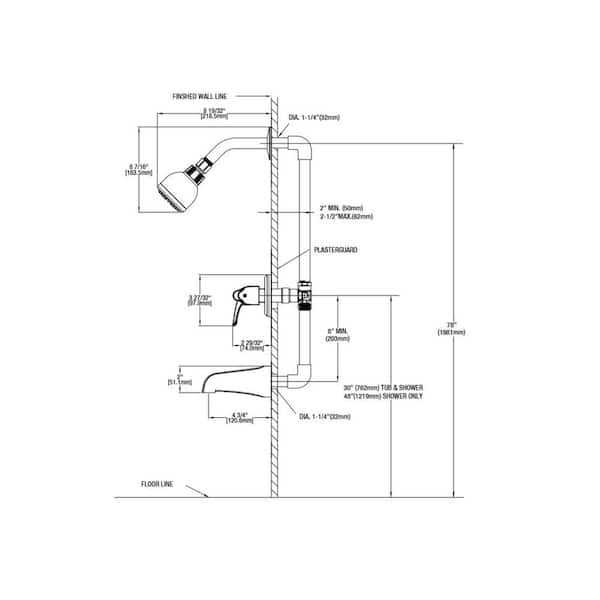 glacier bay shower parts diagram