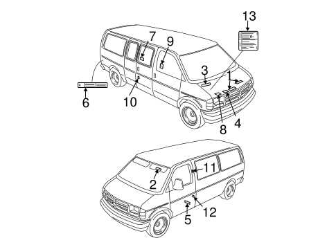 gmc savana parts diagram