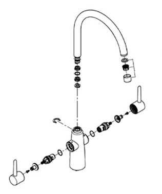 grohe kitchen faucet parts diagram