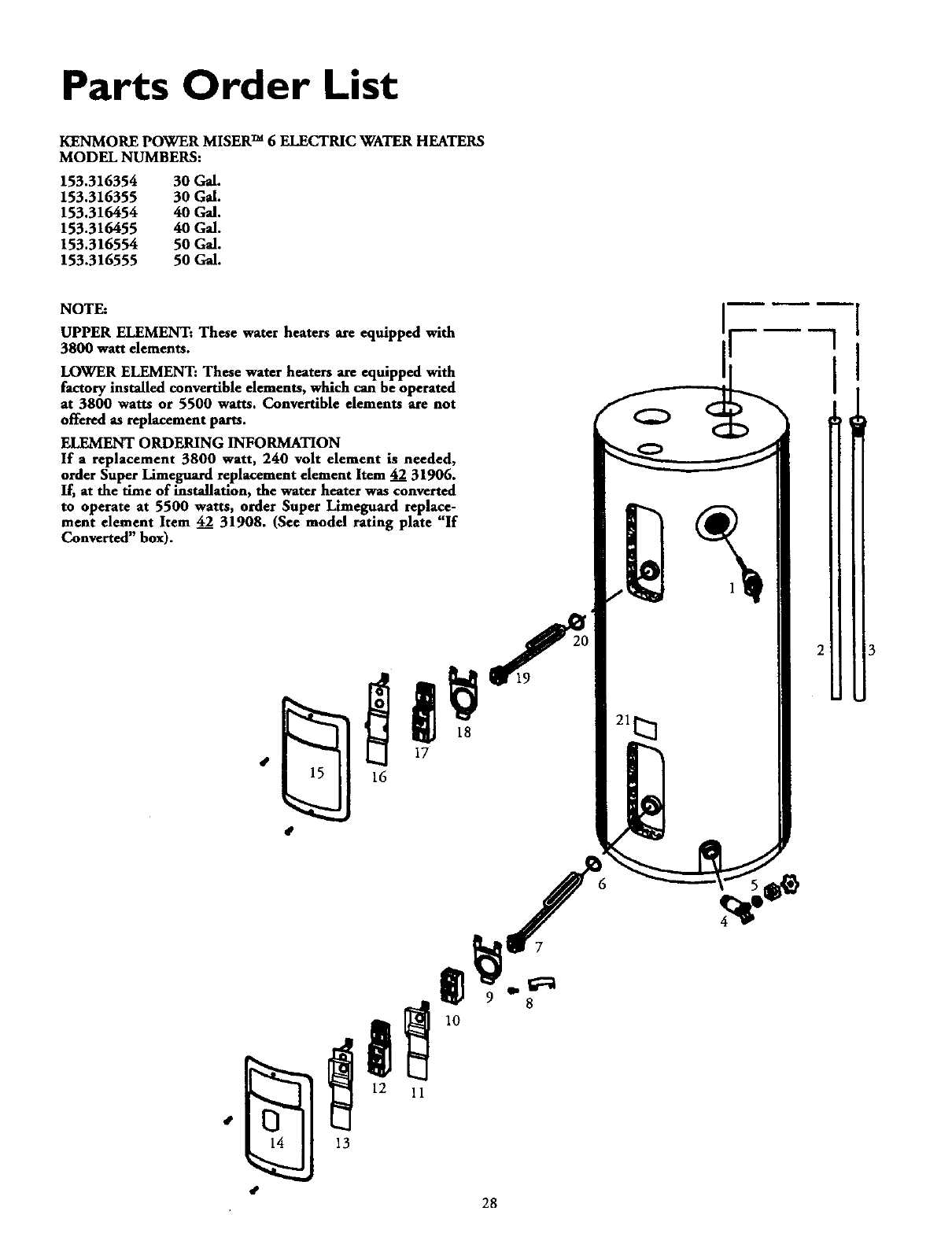 hatco booster heater parts diagram