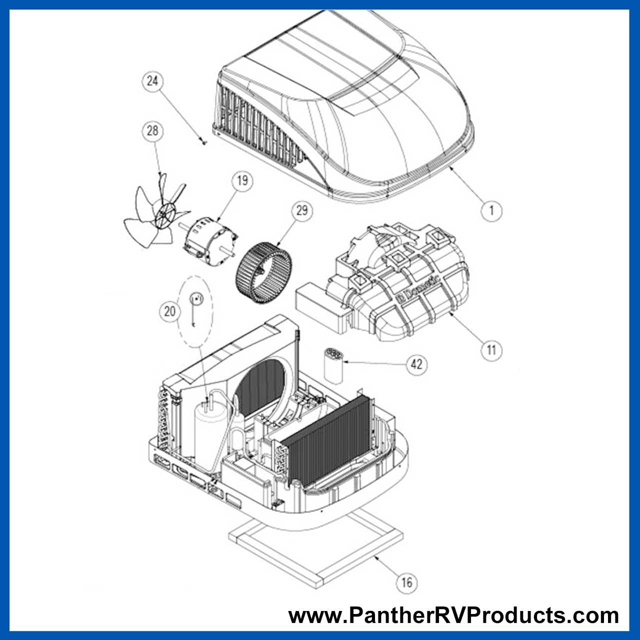 home air conditioner parts diagram