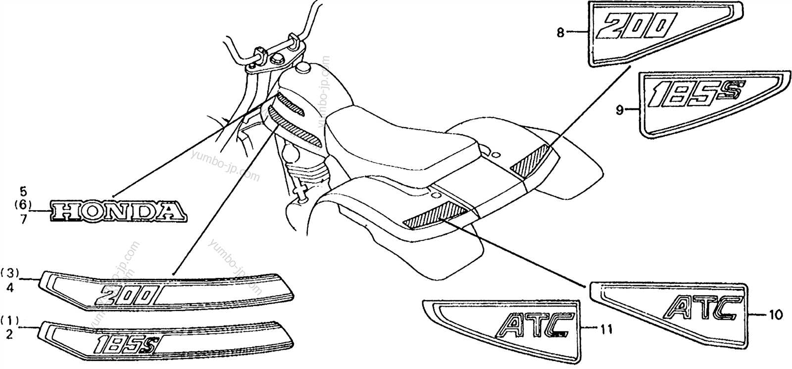 honda 185s parts diagram