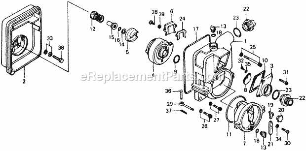 honda wb30xt water pump parts diagram