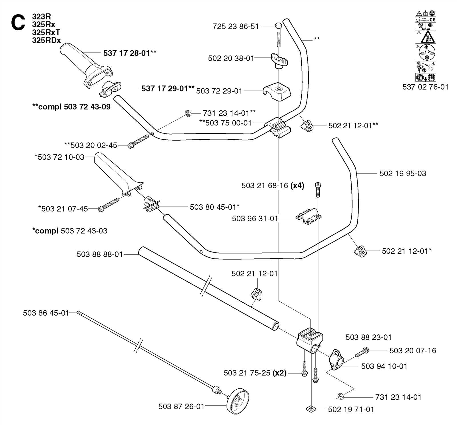 husqvarna 325 lx parts diagram