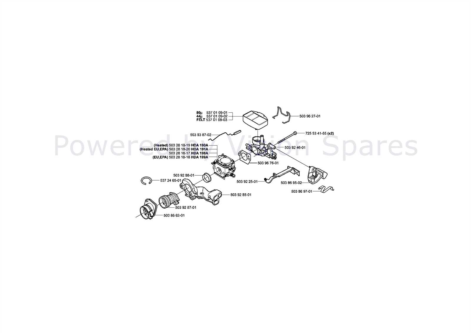 husqvarna 357xp chainsaw parts diagram