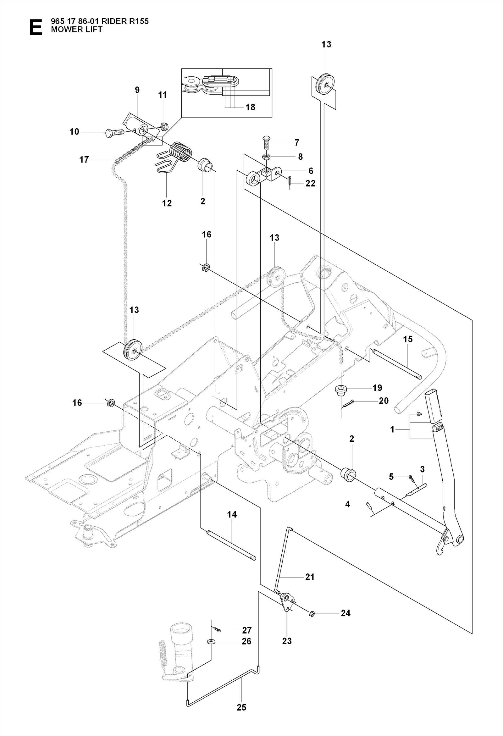 husqvarna rider 155 parts diagram