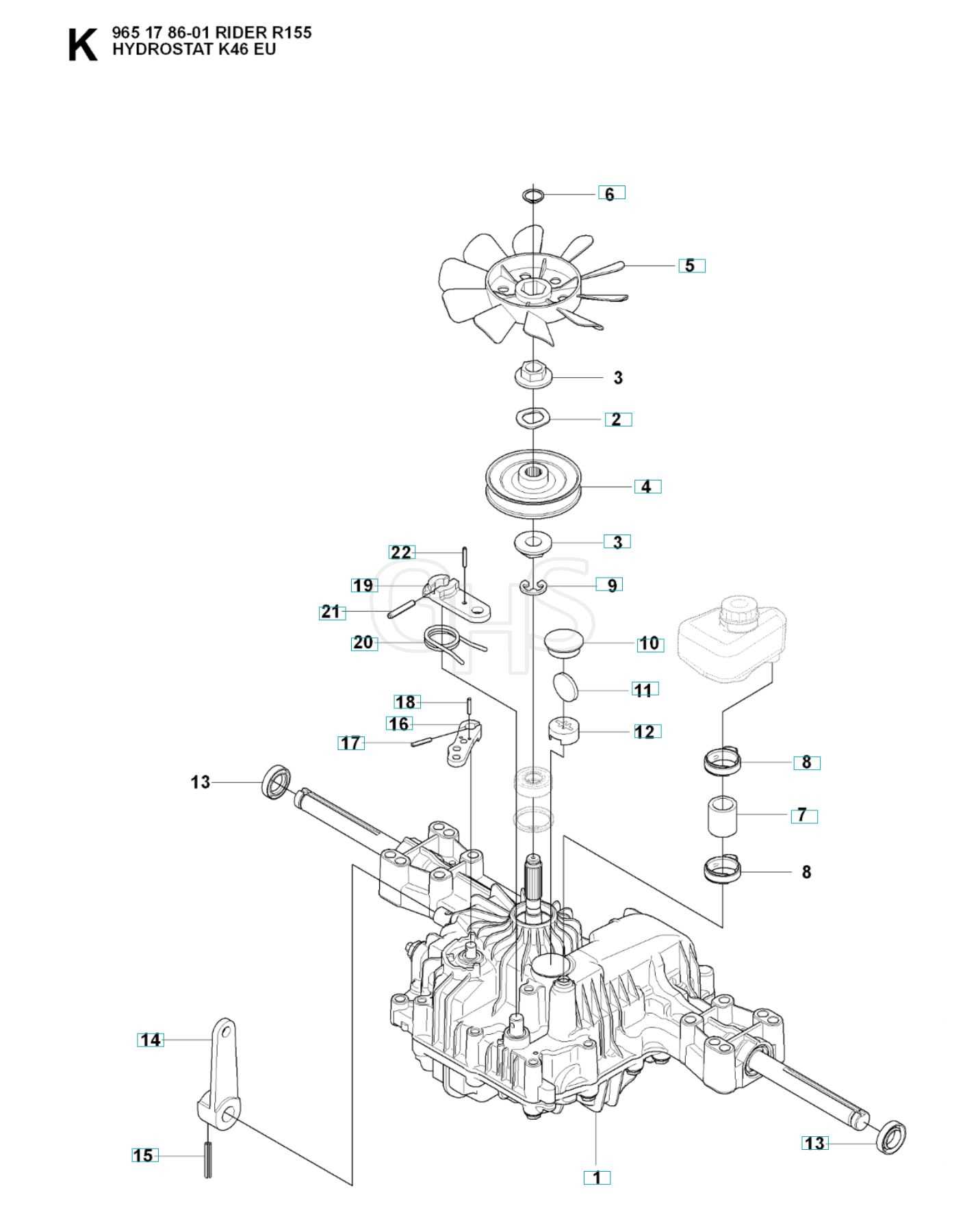 husqvarna rider 155 parts diagram