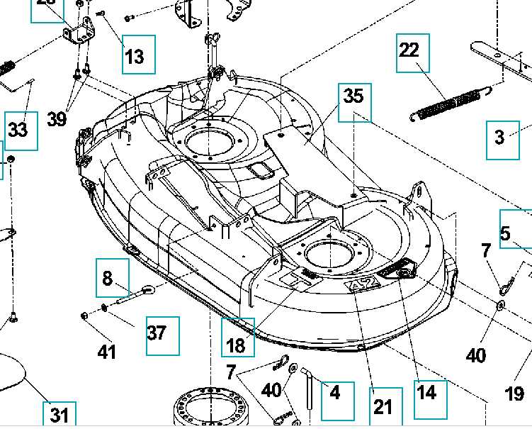 john deere 42 deck parts diagram