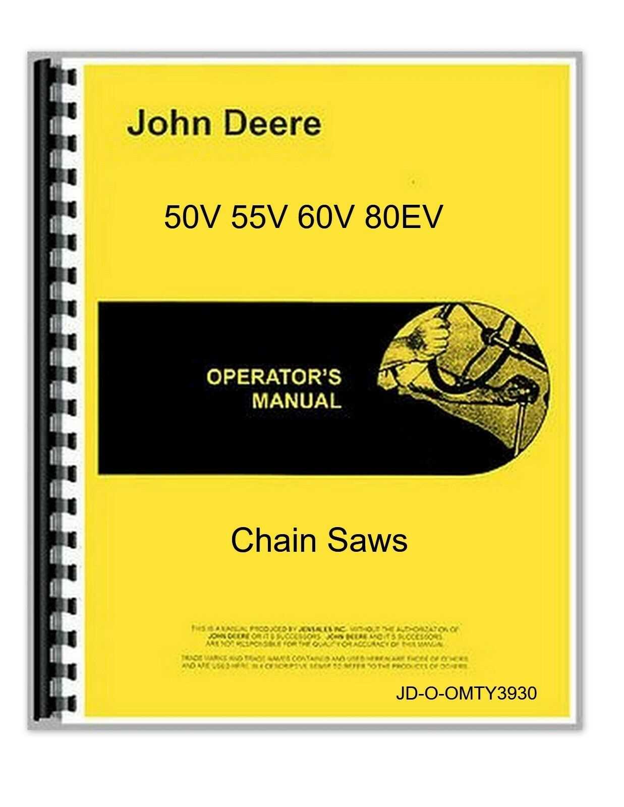 john deere 50v chainsaw parts diagram