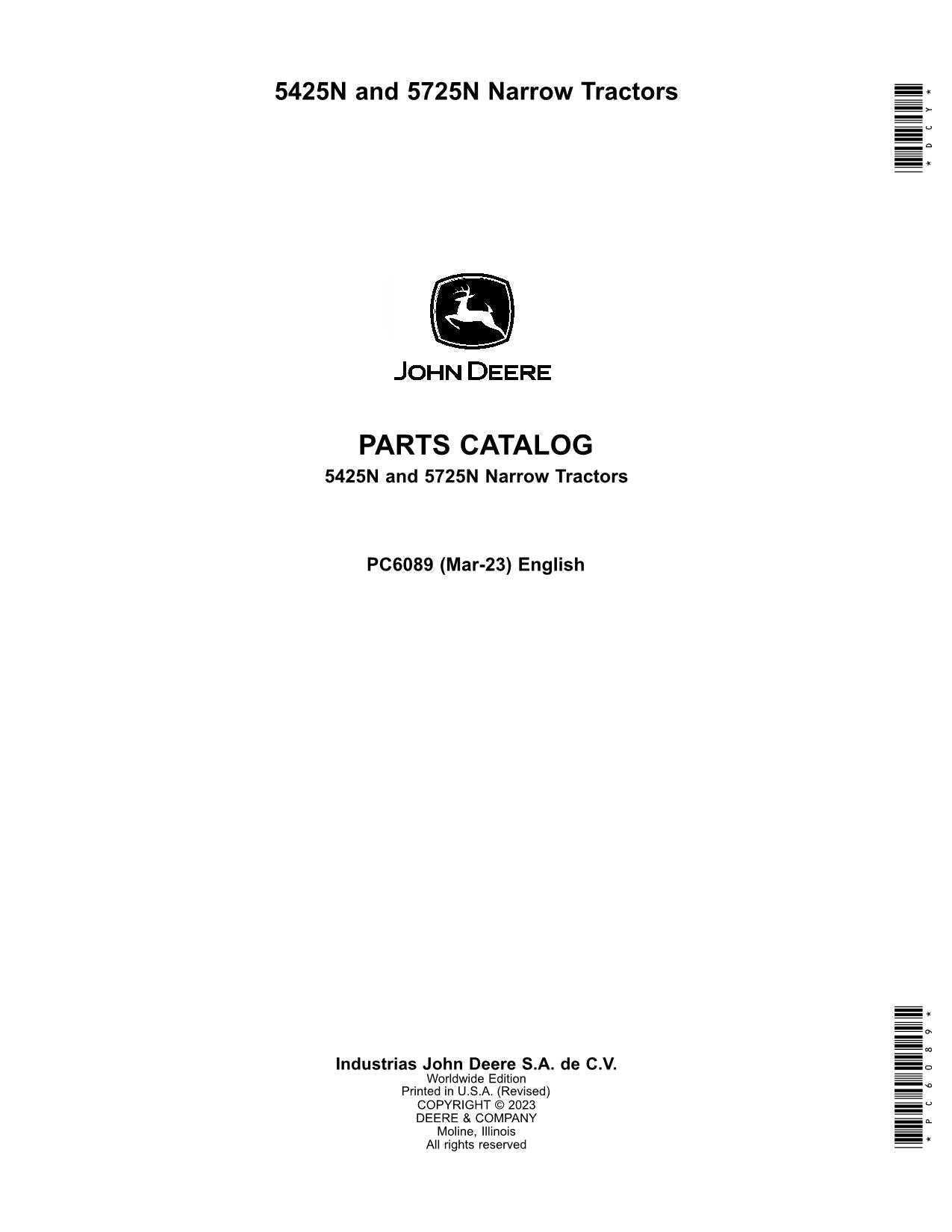 john deere 5425 parts diagram