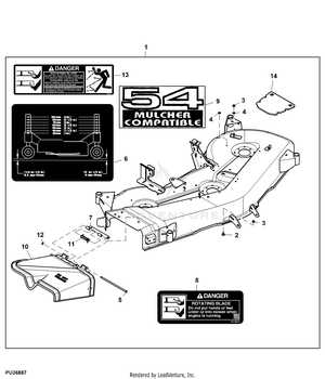 john deere gt235 deck parts diagram