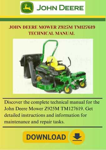 john deere z925m parts diagram