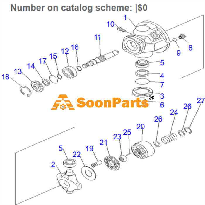 komatsu excavator parts diagram