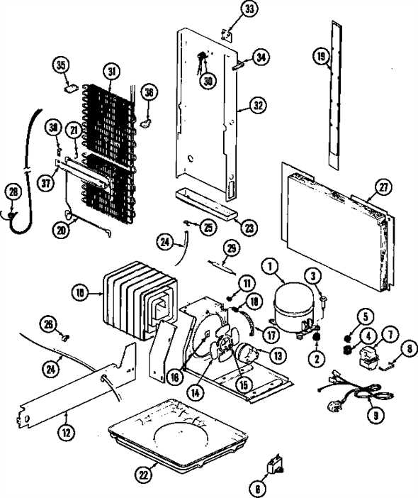 magic chef hmbc58st parts diagram