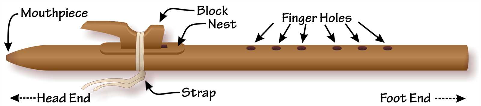 parts of a flute diagram