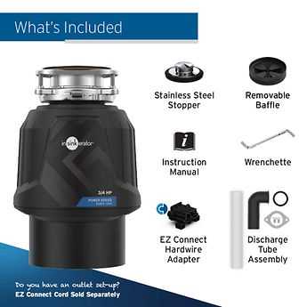 parts of garbage disposal diagram