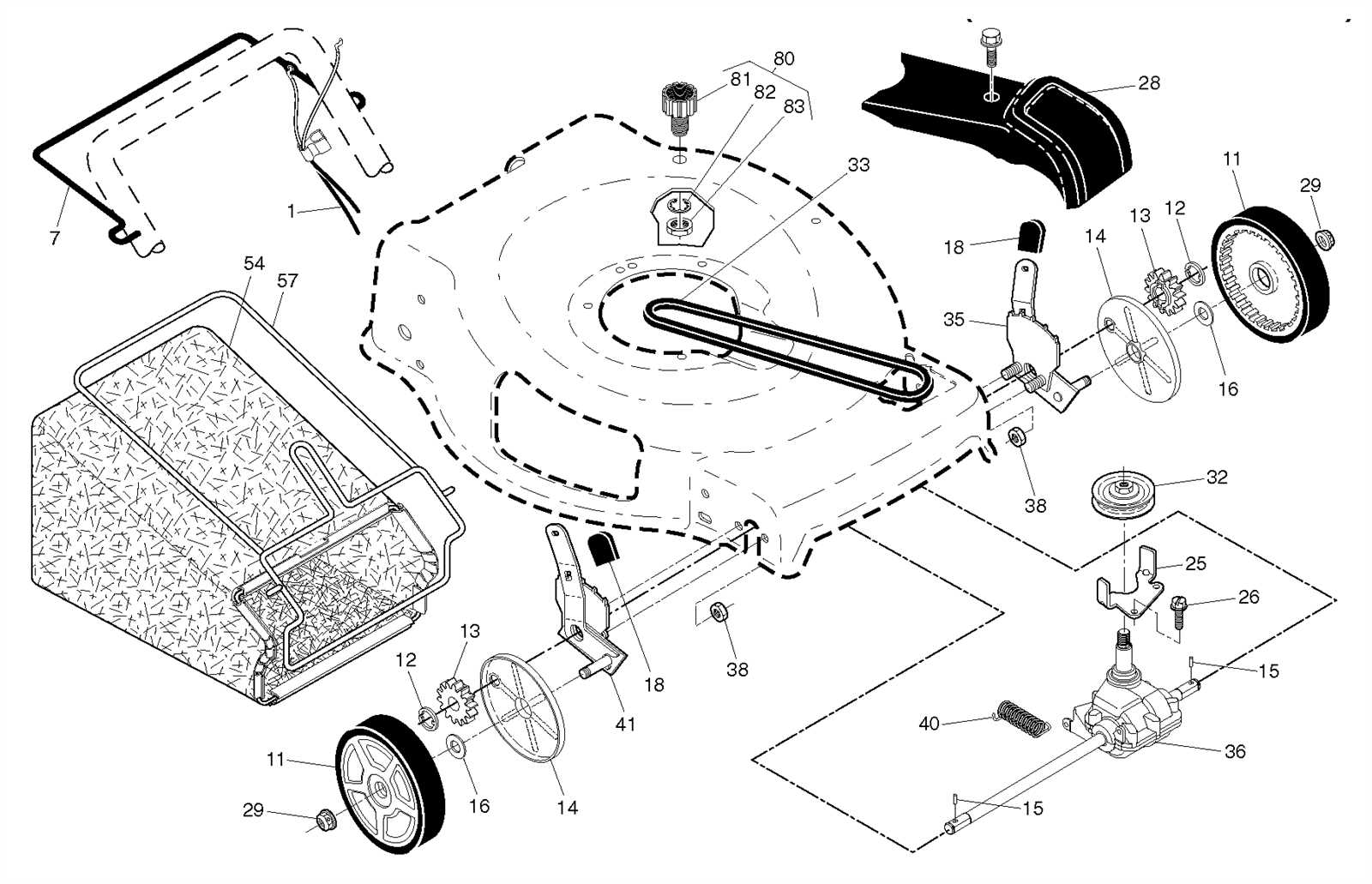 poulan mower parts diagram