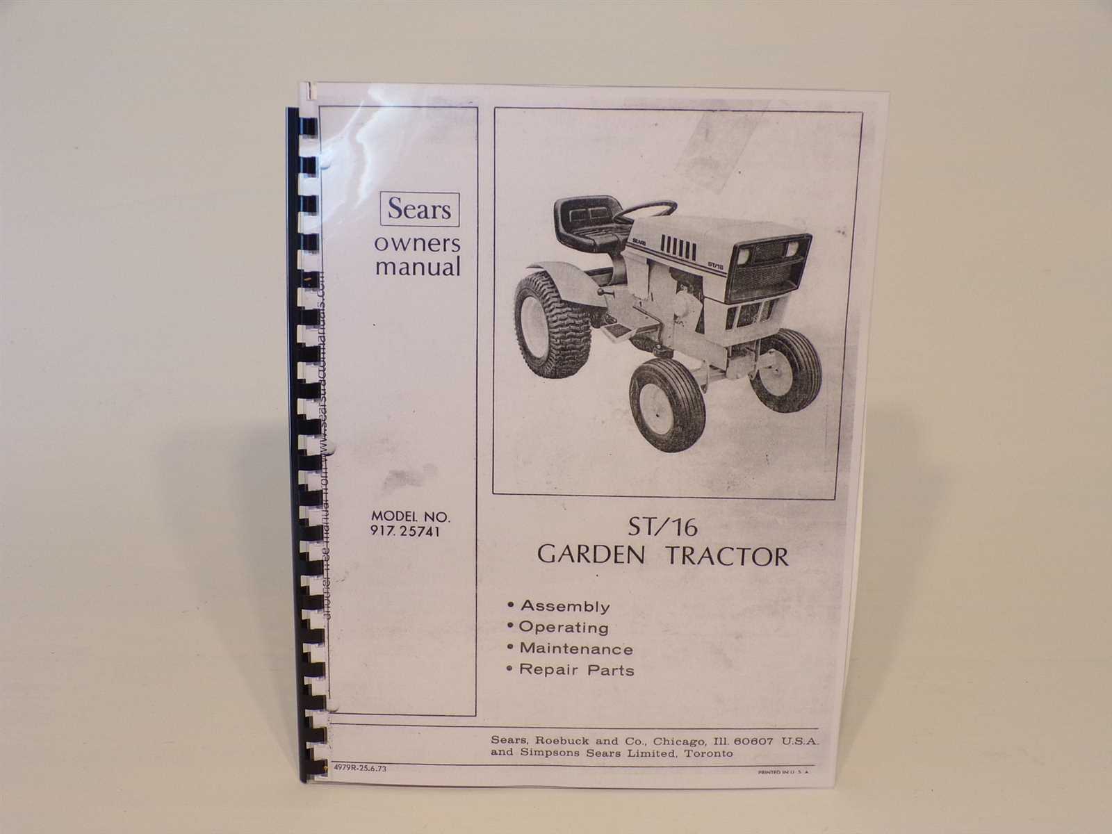 sears tractor parts diagram