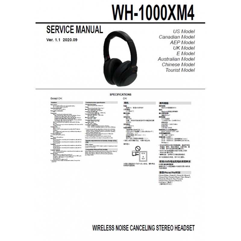 sony wh 1000xm4 parts diagram