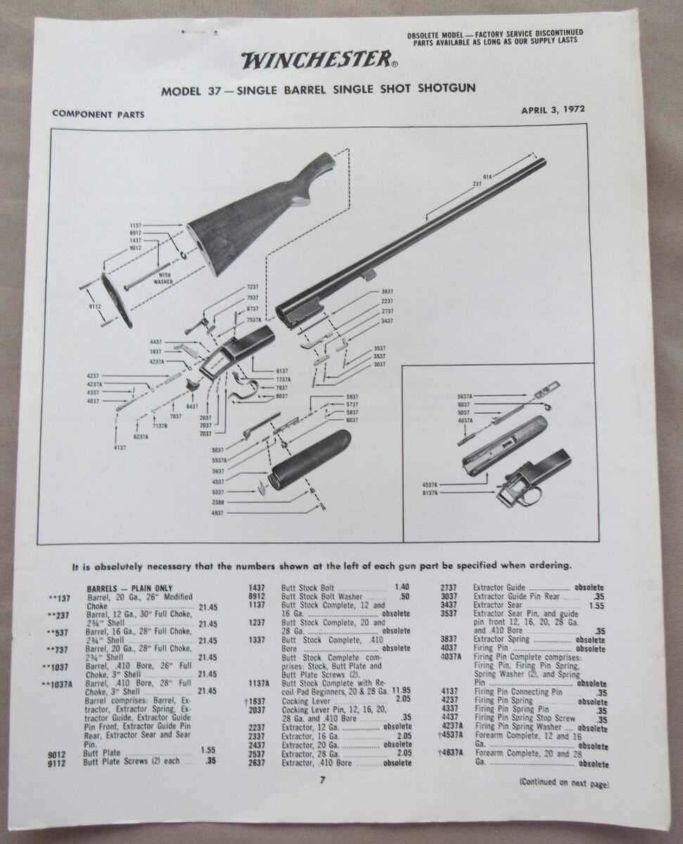 winchester model 1897 parts diagram