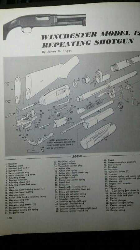 winchester model 1897 parts diagram