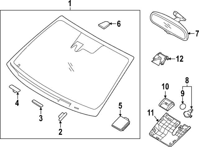 windshield parts diagram