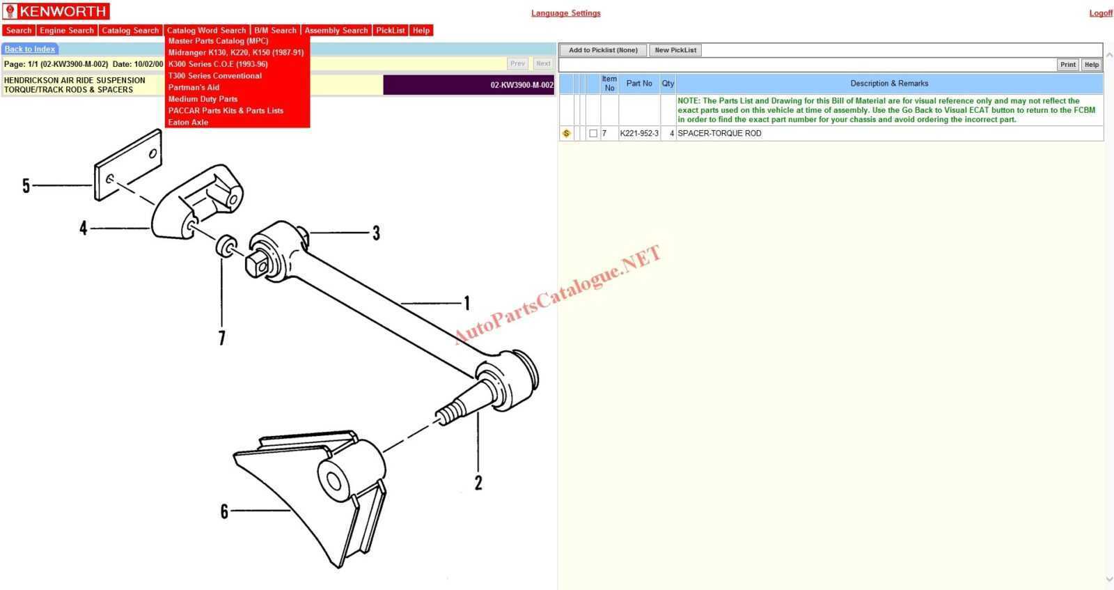 kenworth parts diagram