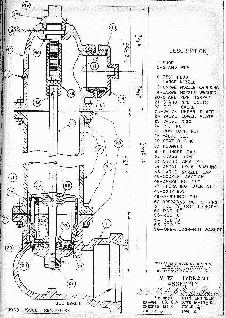 waterous fire hydrant parts diagram