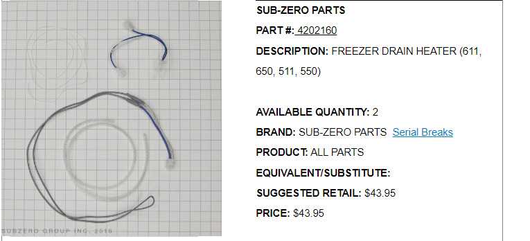 sub zero 650 refrigerator parts diagram