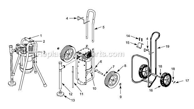 airless spray gun parts diagram