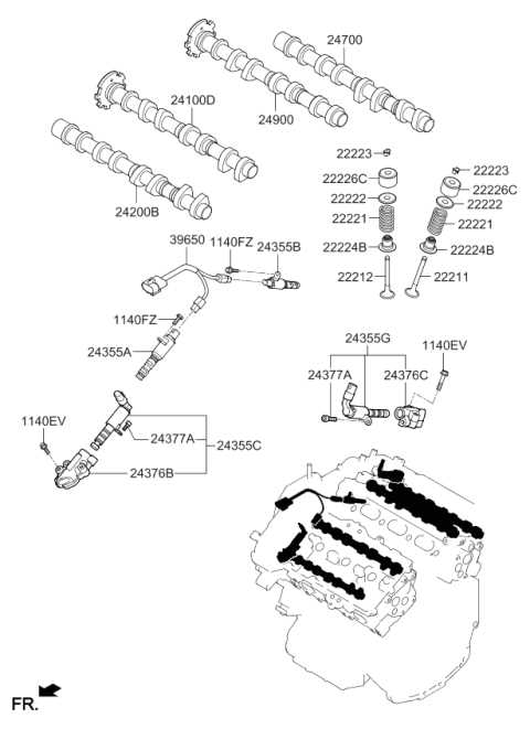 2011 kia sorento engine parts diagram