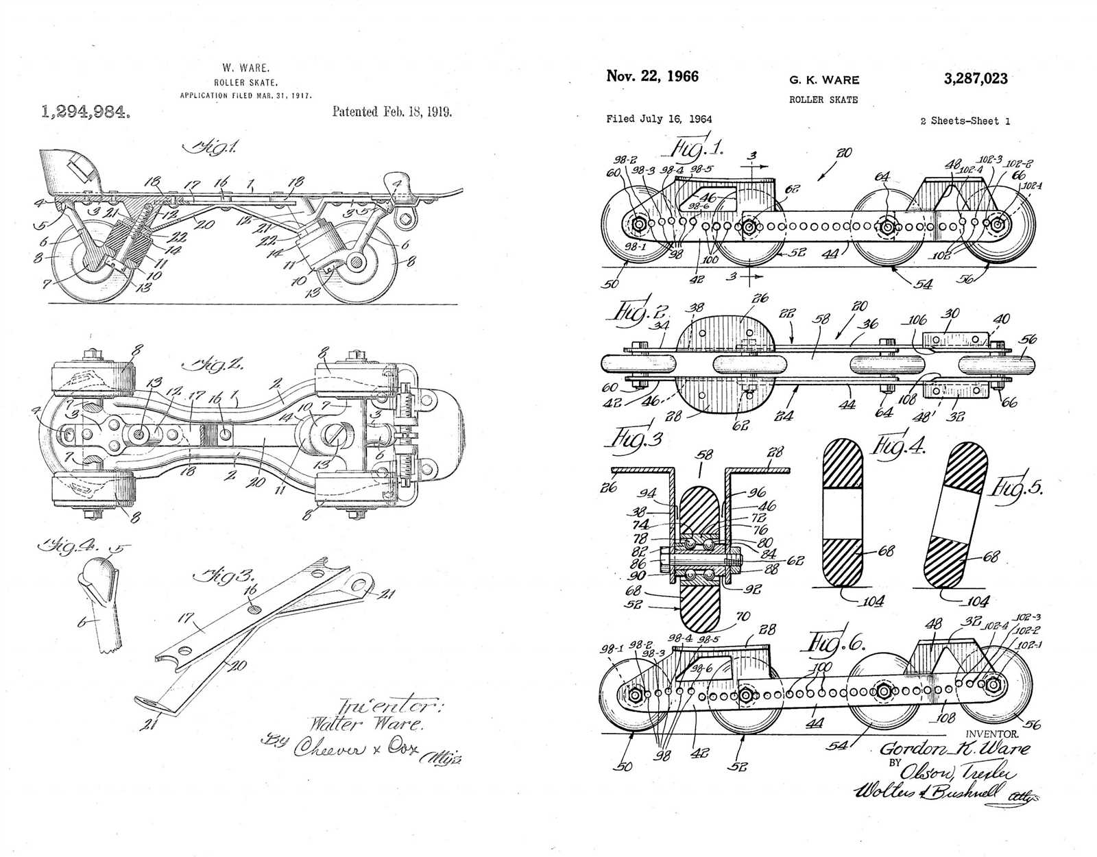 roller skate parts diagram