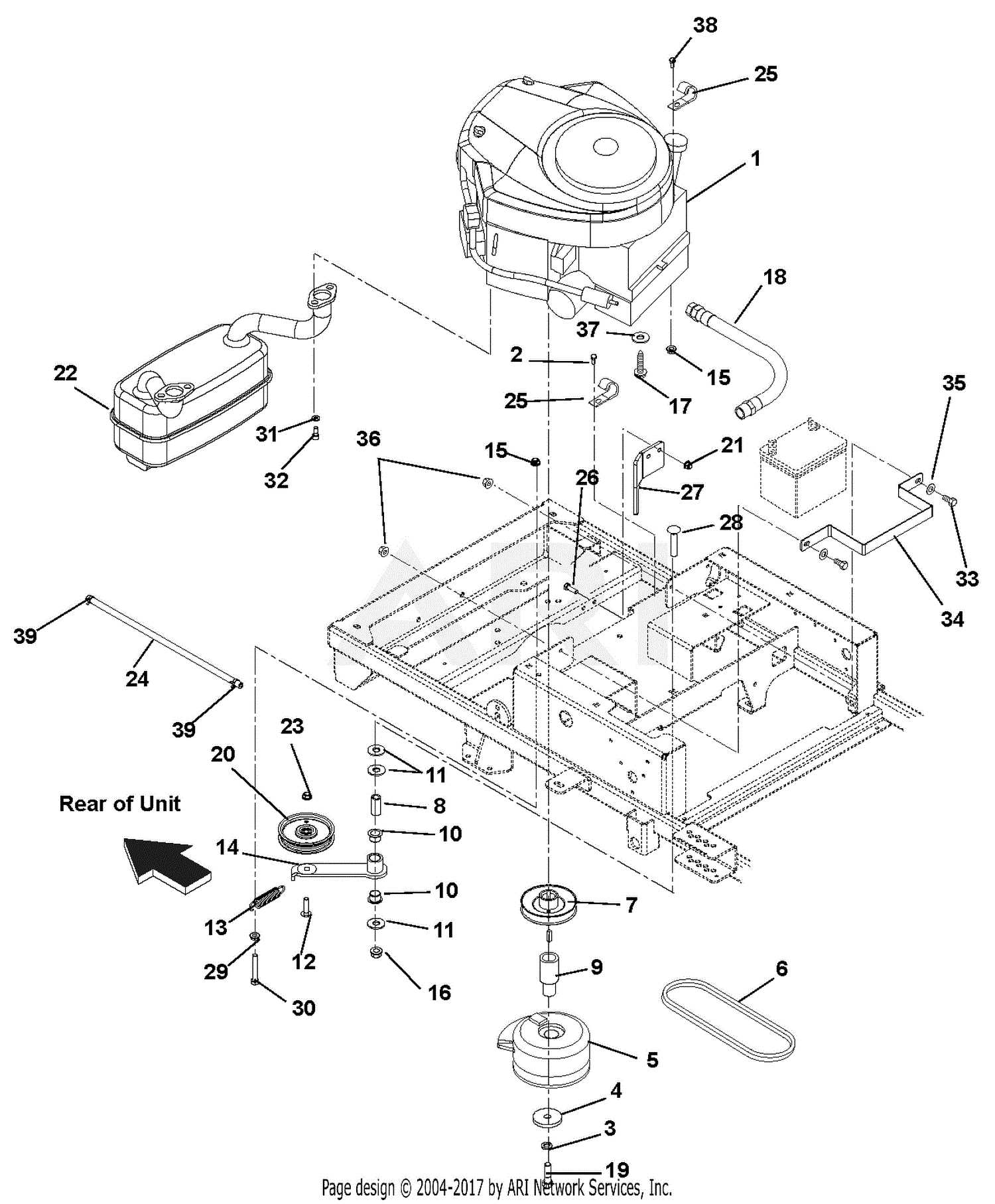 ariens zoom xl 54 parts diagram