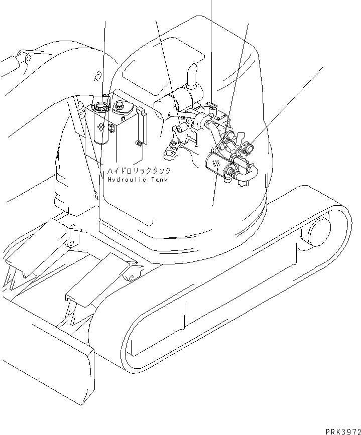 komatsu excavator parts diagram