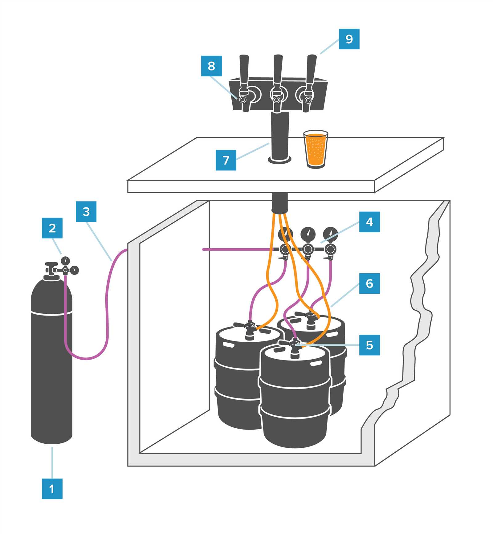 beer keg parts diagram