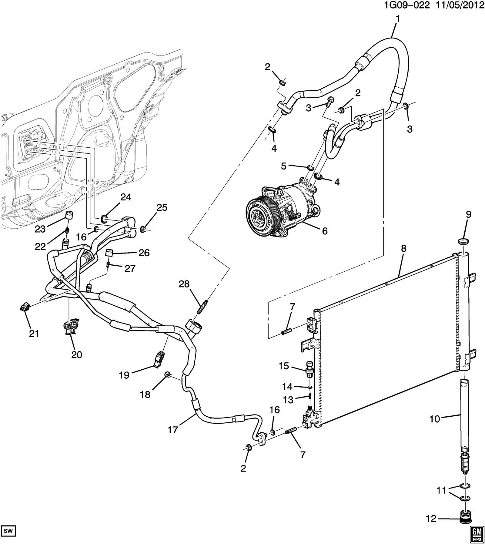 2012 chevy impala parts diagram