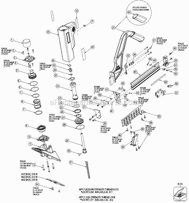 bostitch btfp02012 parts diagram