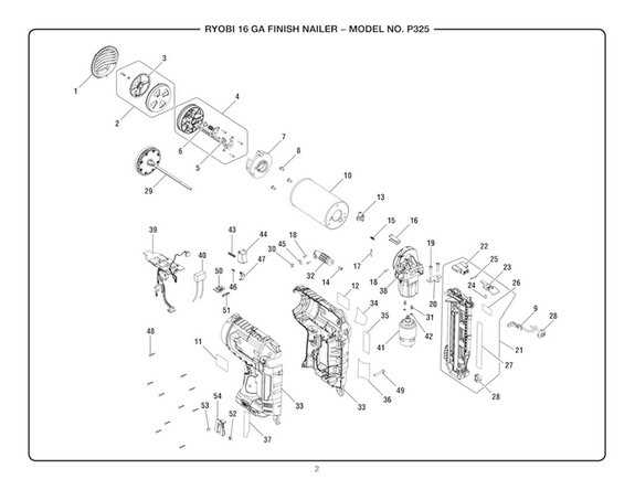 brad nailer parts diagram