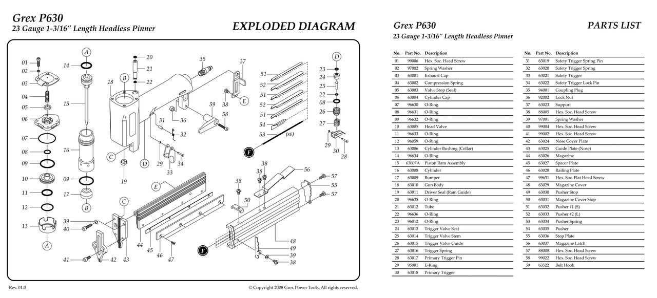 brad nailer parts diagram