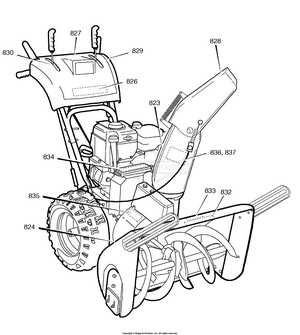 briggs and stratton snowblower parts diagram