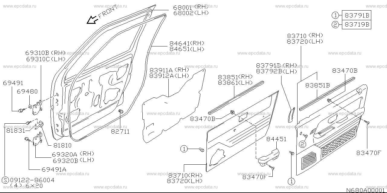 car door diagram parts