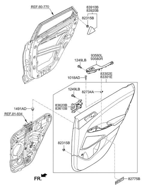 car door diagram parts