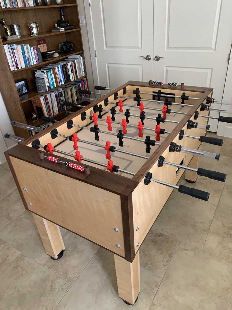 foosball table parts diagram