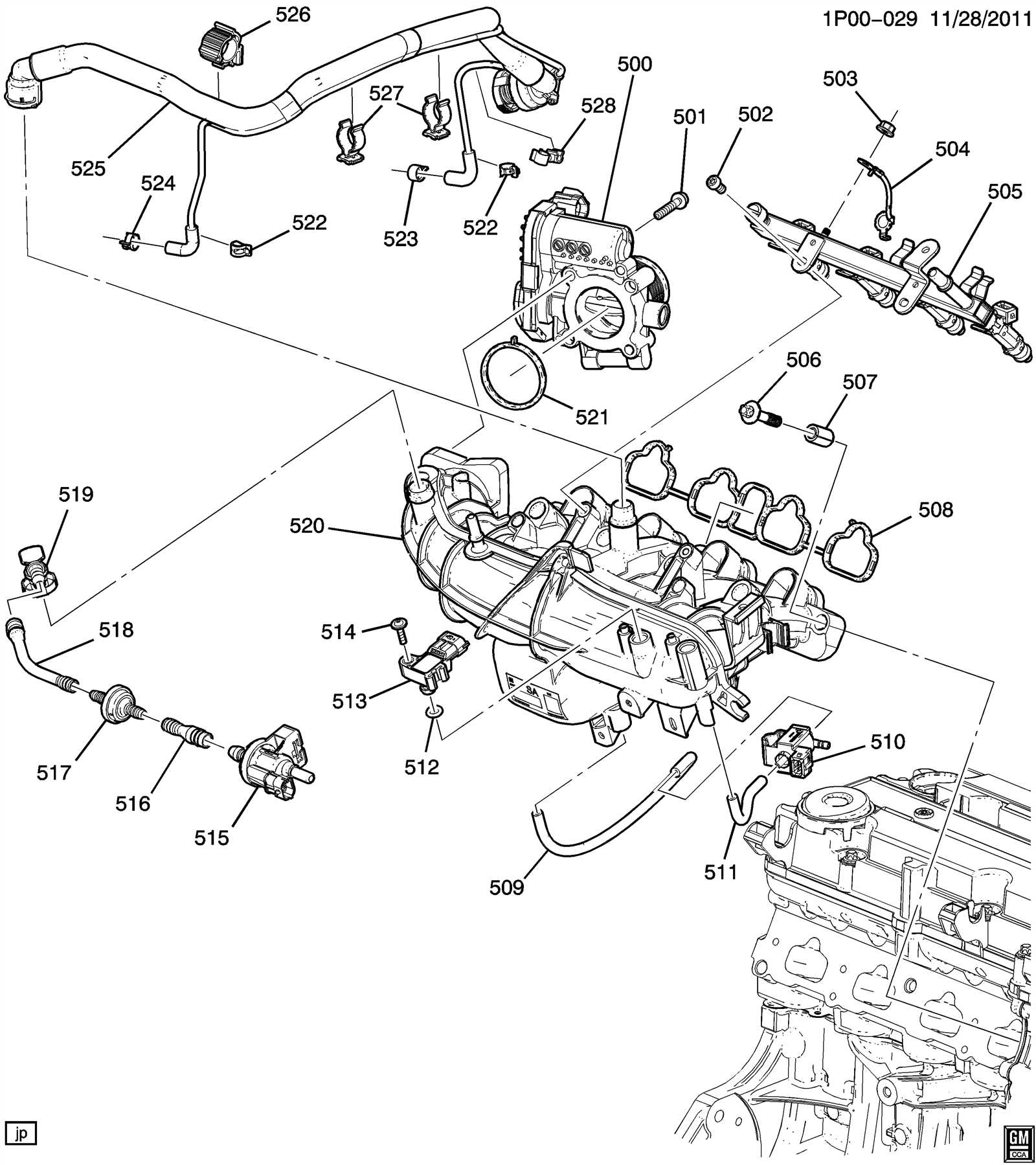 chevy sonic engine parts diagram