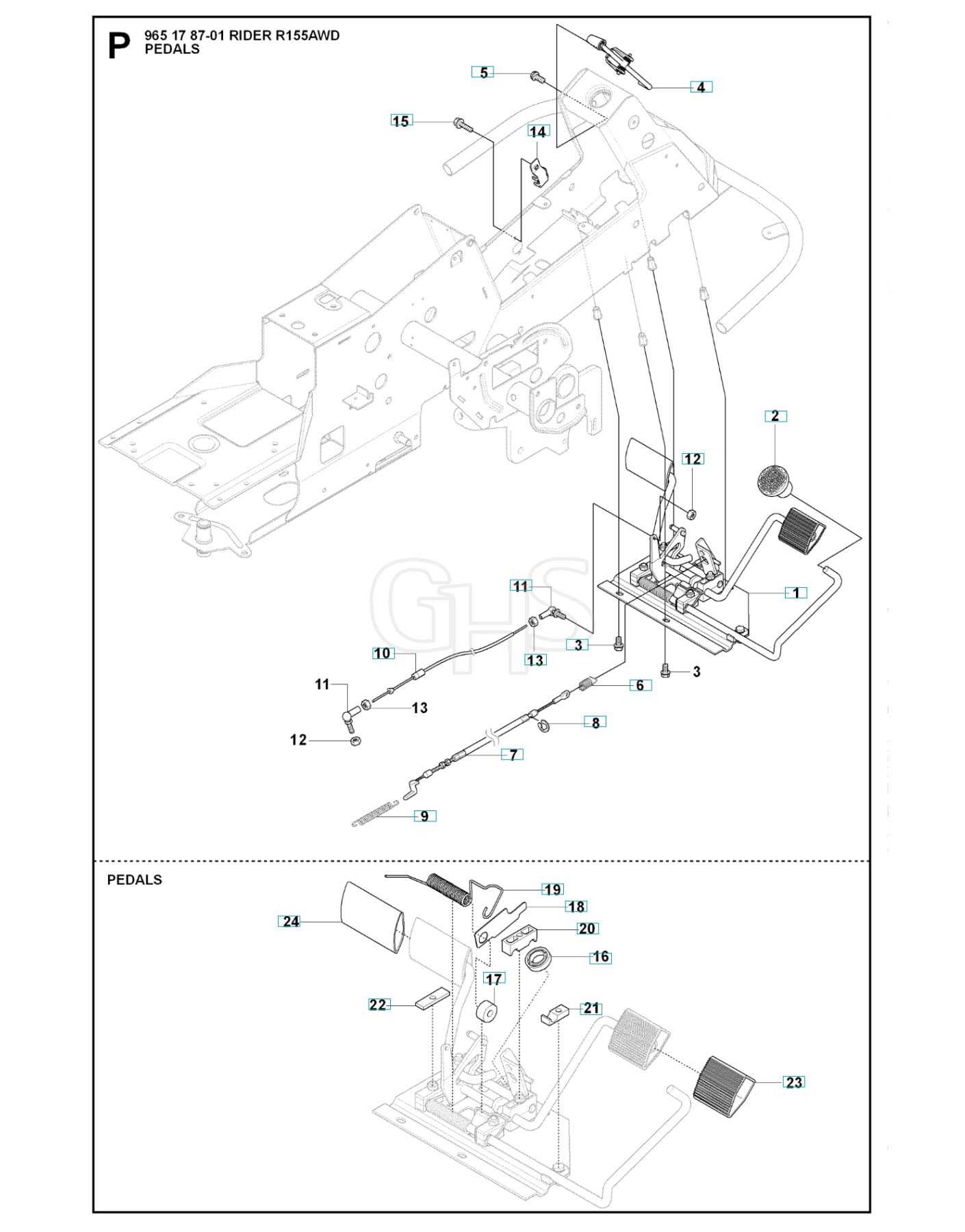 husqvarna rider 155 parts diagram