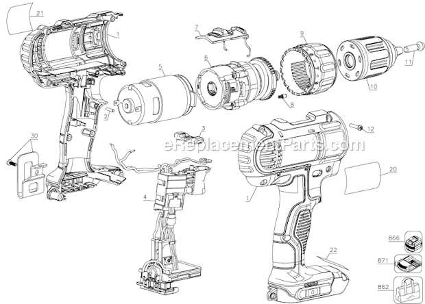 dewalt dcd771 parts diagram